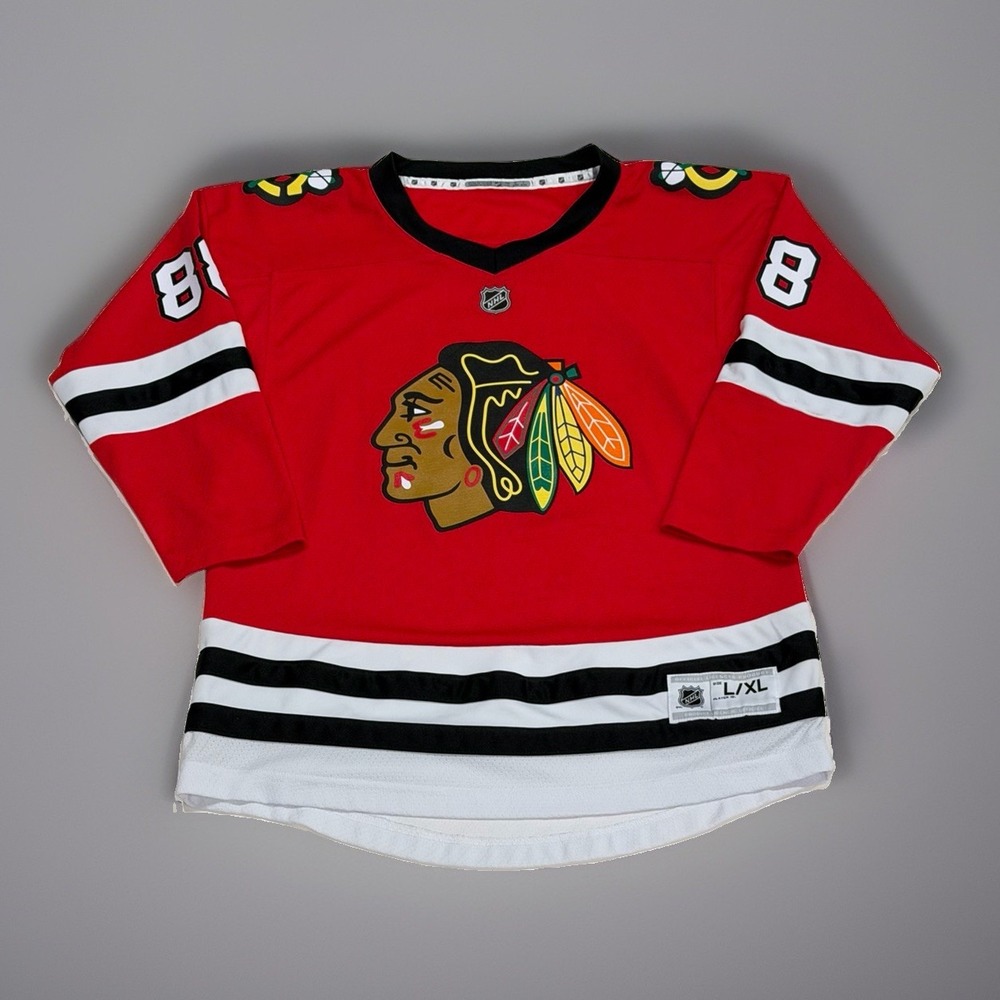 NHL Chicago Blackhawks PATRICK KANE #88 Classic Red Jersey Size YOUTH L / XL